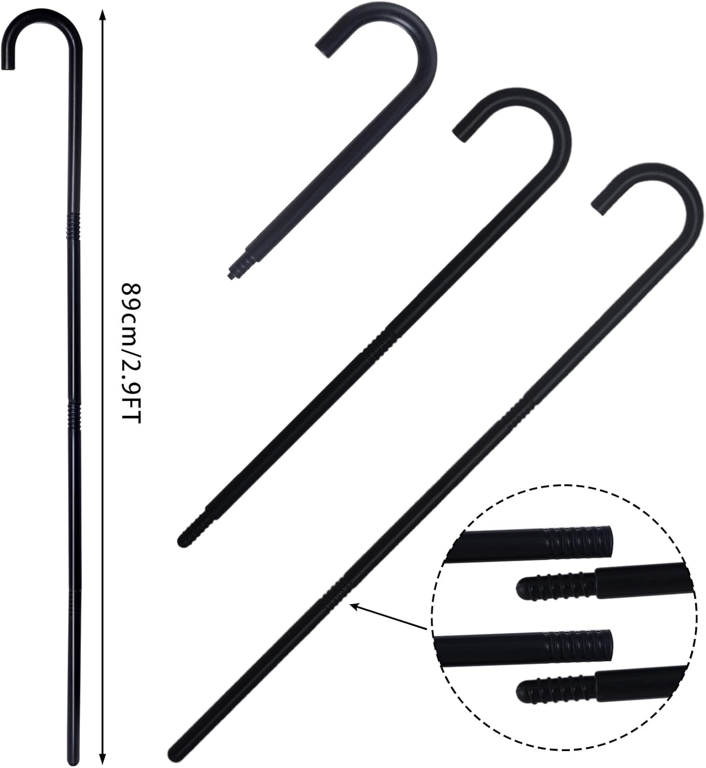 Sucrain 8PCS 1920s Old Man Costume Set Grandpa Accessories with Hat - Image 2