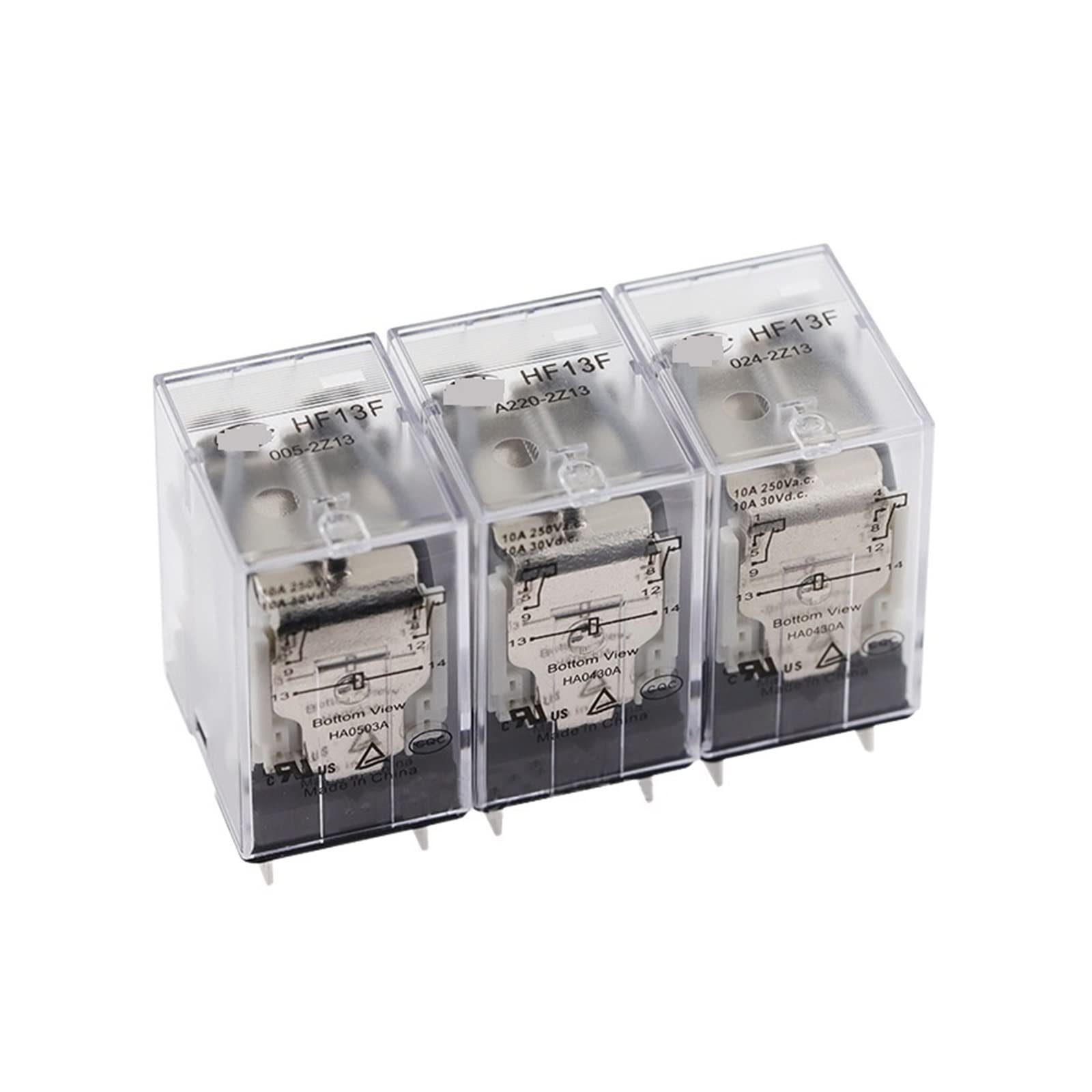 Relais HF13F-A110-2Z13 avec deux ensembles de conversion et commutation stable de forte puissance
