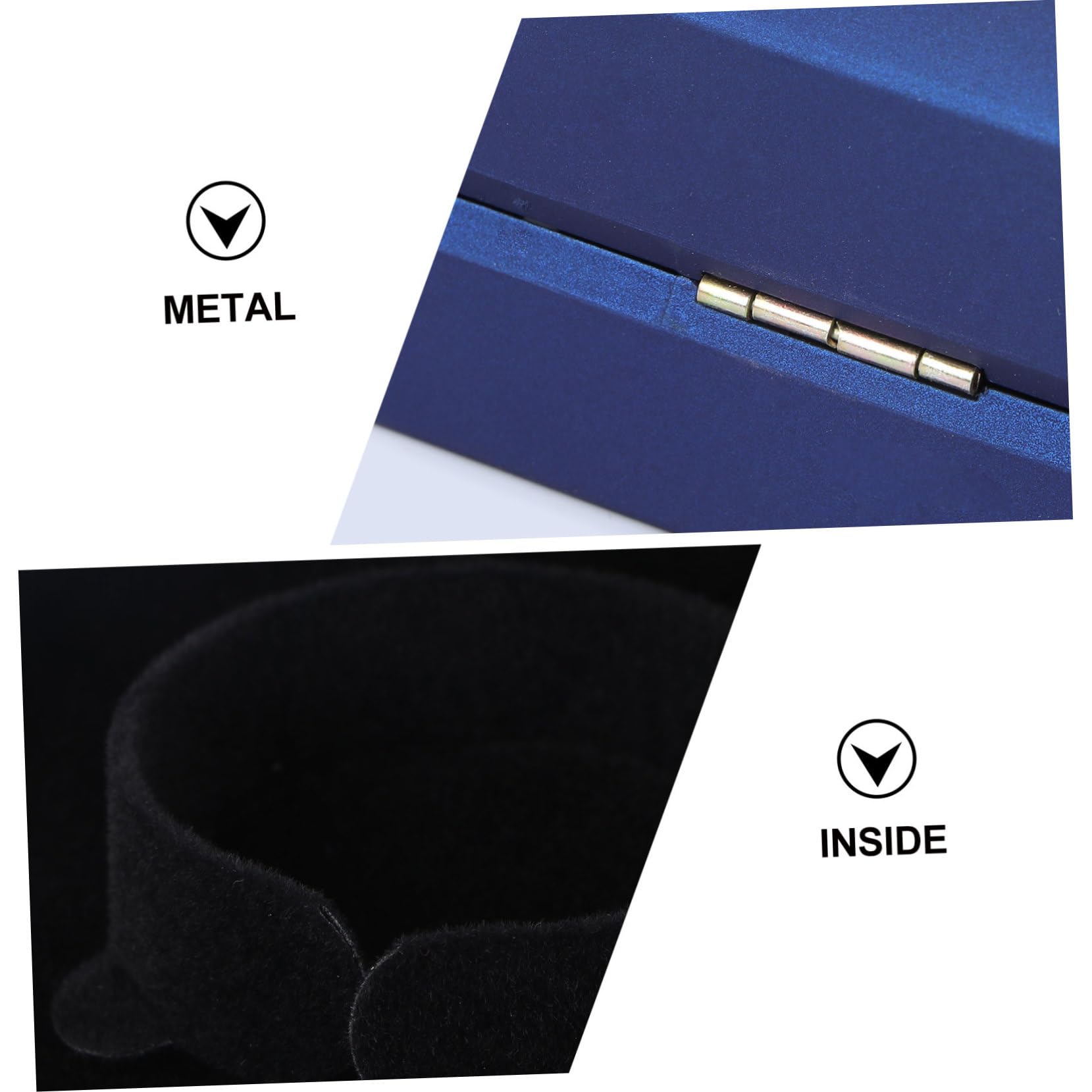 Healeved 4pezzi Scatola Portagioielli Led Per Ciondolo Collana e in Gomma Floccato Design Facile Aprire e Chiudere