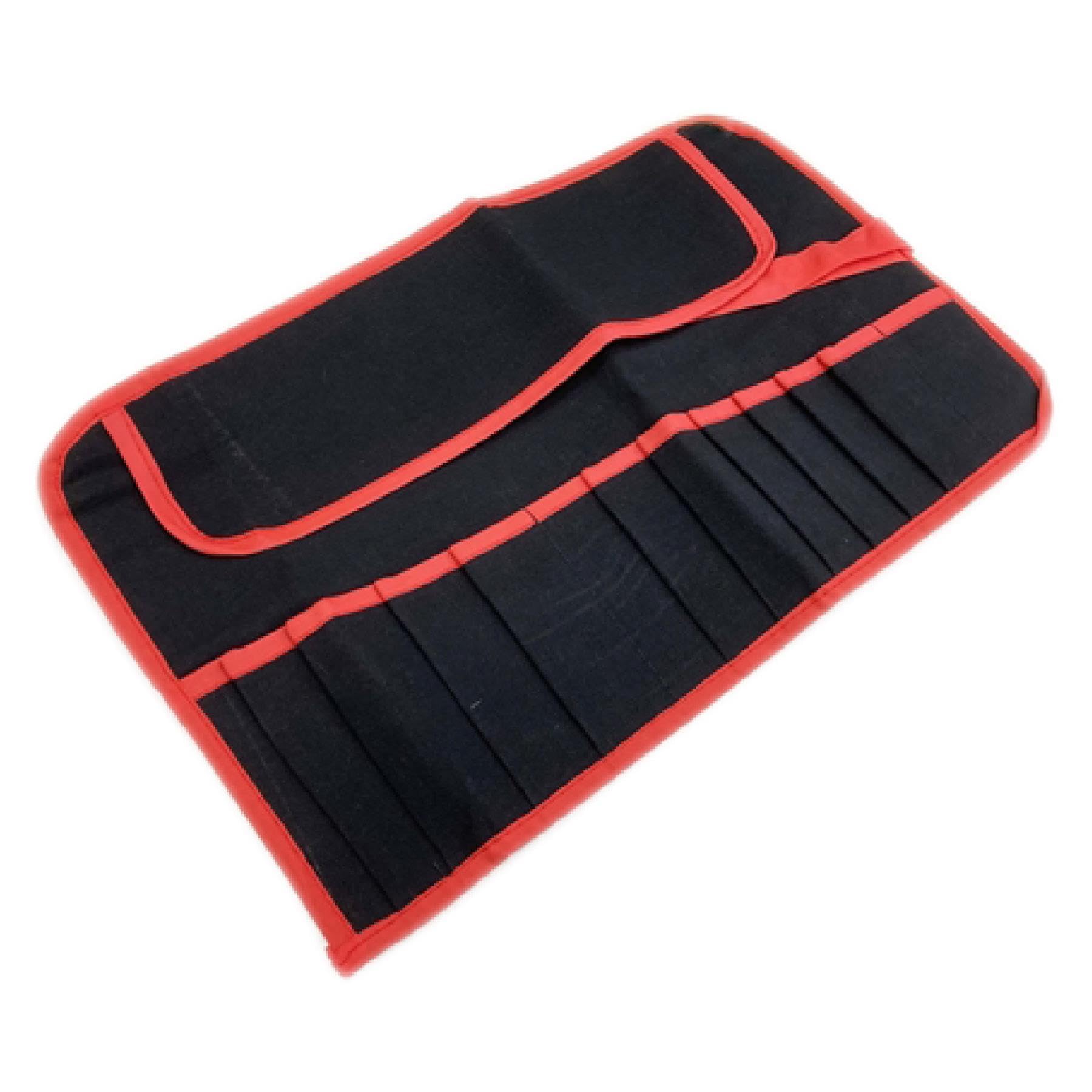 Dapetz ® 12 Pocket Canvas Tool Roll Bag Tool Organiser for Electrician, Plumber, Carpenter and Handyman Heavy Duty Tool Roll Pouches (44Cm X 28Cm)