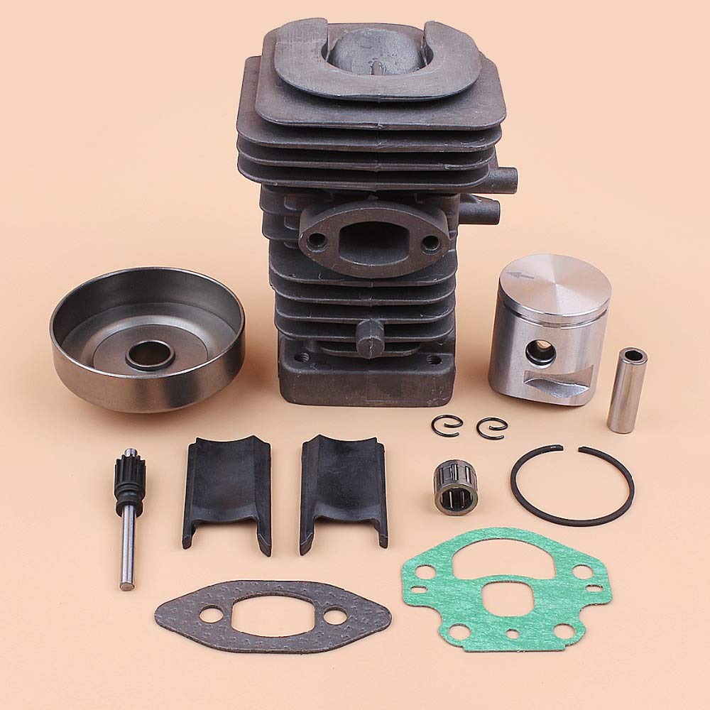 Tiempo Beixi 39MM Culata de Aceite Bomba de pistón 0.325 Cilindro del Embrague Juego de cojinete Compatible con Husqvarna 236 240 235 Motosierra reemplazo de Partes de Motor
