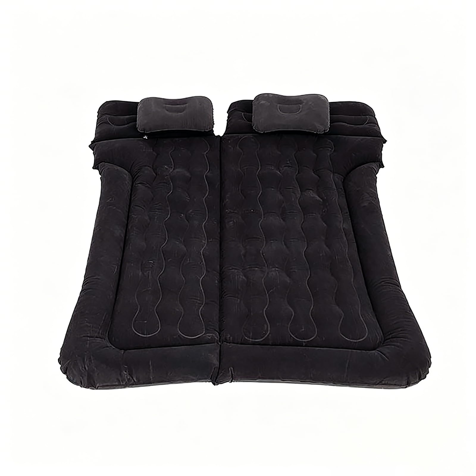 WWMOZ Car Air Mattress for SUV,Inflatable Backseat Air Bed with Pillows,Flocked PVC Sleeping Mattress Camping Travel,Foldable Portable Car Bed for Jeep Wrangler Mk4 JL 2018–2025,A-Black