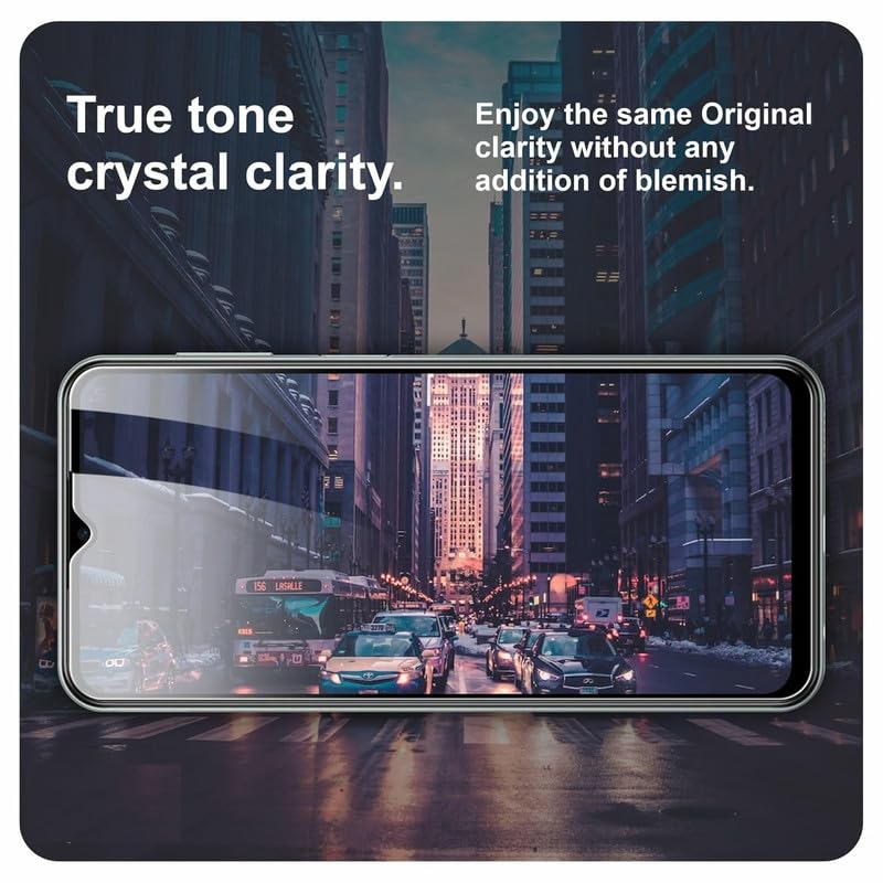 Image of TANTEK TitanGuard Tempered Glass Screen Protector Guard for Samsung Galaxy A24 / Galaxy A25 5G - 9H Hardness, Military Grade, Anti-Static, Easy Installation Kit - 1 PACK