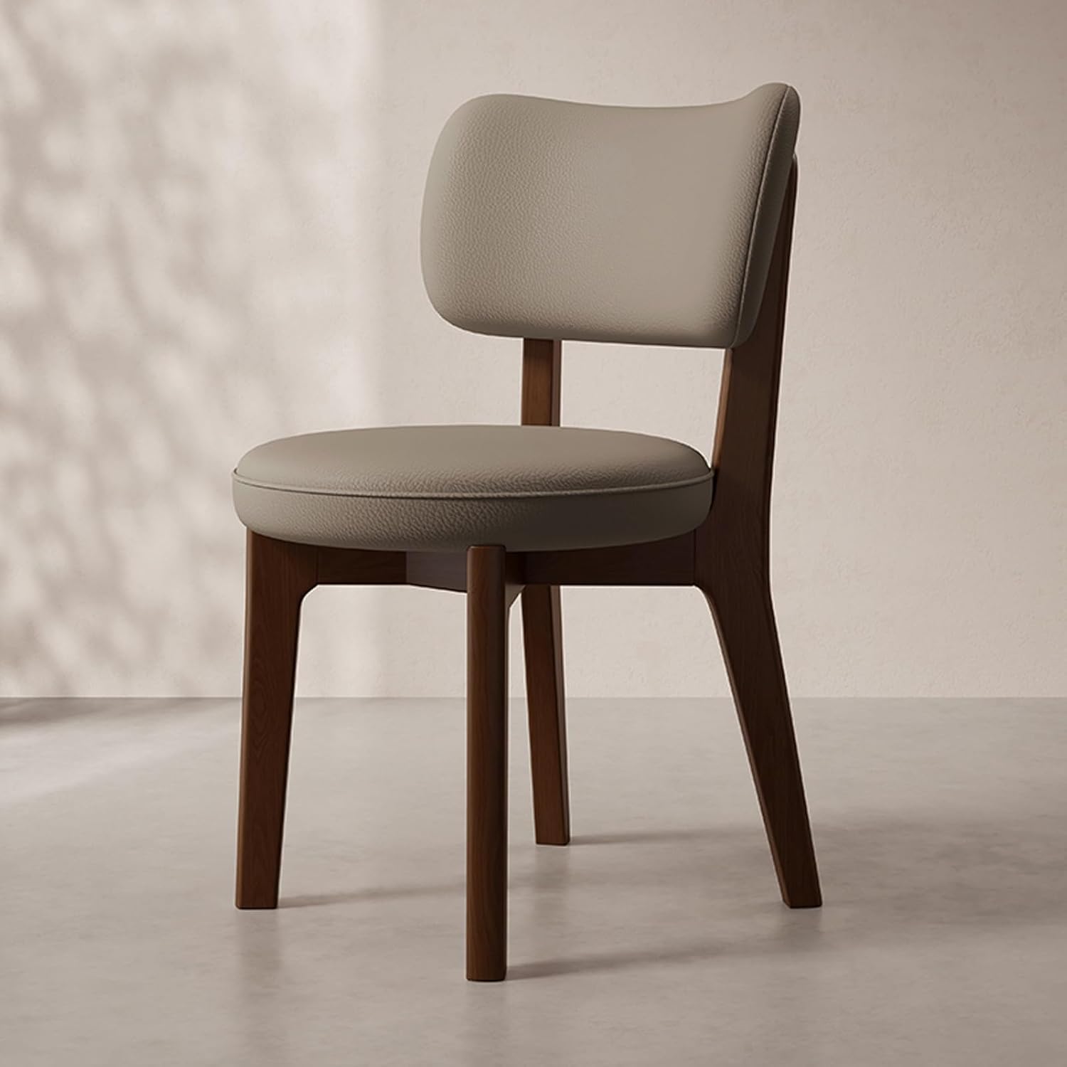 Dining Chairs - Work Vanity Chair, Conference Room Chair Upholstered Design Sturdy Sturdy Metal Legs Waiting Room Chair, for Home and Office(Walnut,Dark Card)