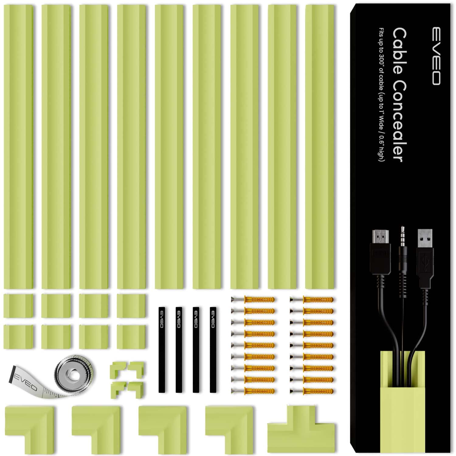 Buy 153” Cable Concealer Cord Cover Wall Paintable Cord Hider