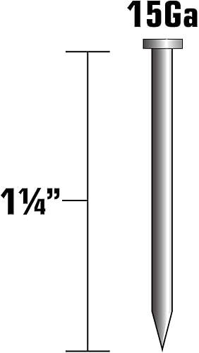 Miniatura 2 de Metabo HPT Clavos de acabado  1-14 pulgadas x calibre 15  en ángulo  electrogalvanizado  1000 unidades  24201SHPT