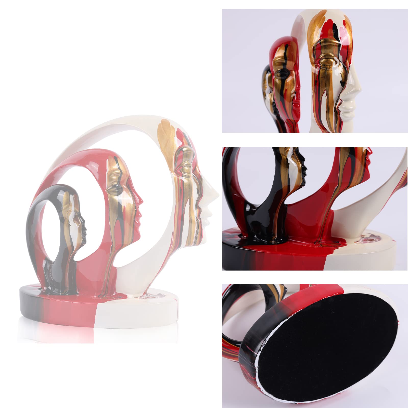 DOVDOV Abstrakte Statuen und Skulpturen, moderne minimalistische kreative Gesichtskunst-Skulpturen, bunte Denker-Statuen für Wohnzimmer, Couchtisch, Heimbüro, Schlafzimmer-Dekor-Füllung (BRW)