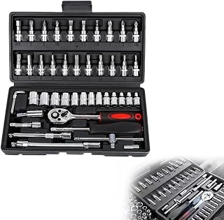 ソケットレンチ 46 in 1 ラチェットレンチ 工具セット 差込…