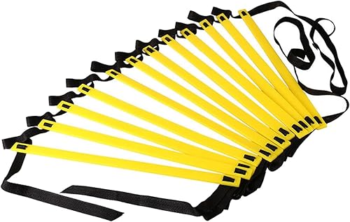 kowaku Escalera de agilidad, accesorio de fitness de fútbol, equipo de entrenamiento de velocidad de fútbol ajustable, escalera de velocidad para