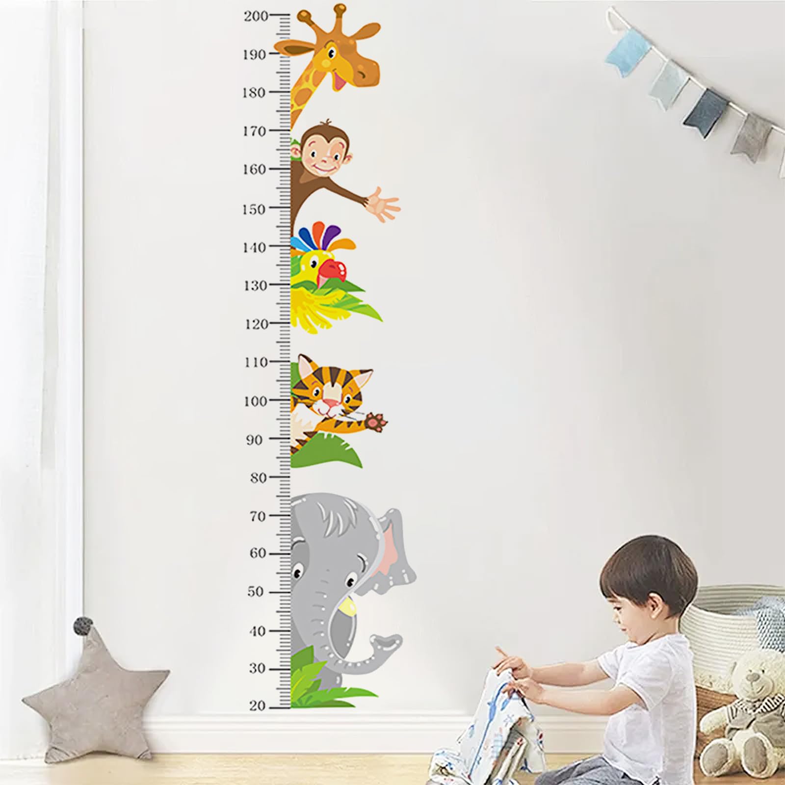 Adesivi Murali Animali 89 x 30 cm Autoadesivo Rimovibile per Camera Bambini