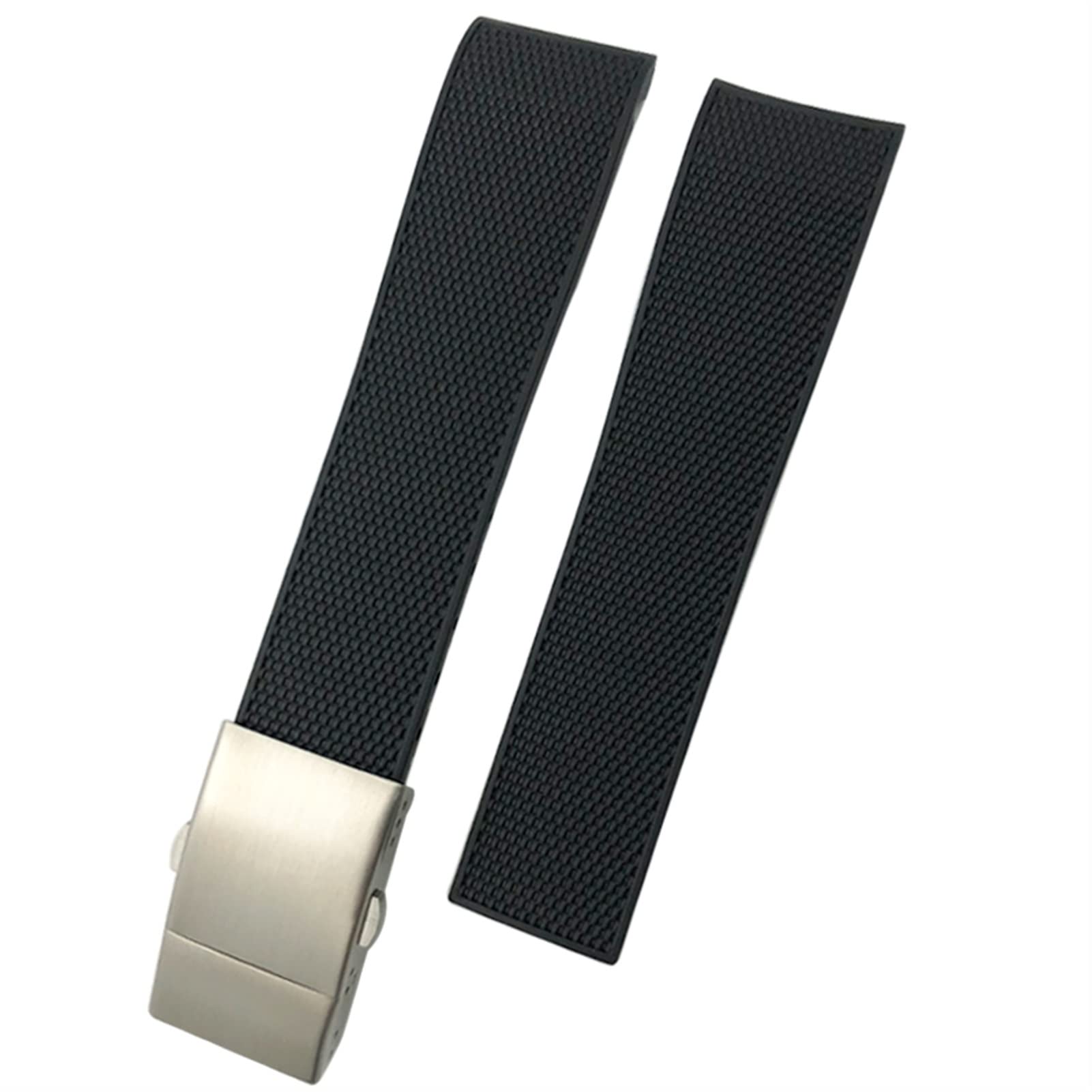Bracelet silicone pour Longines HydroConquest L3 avec finition mate élégante noire 21 mm