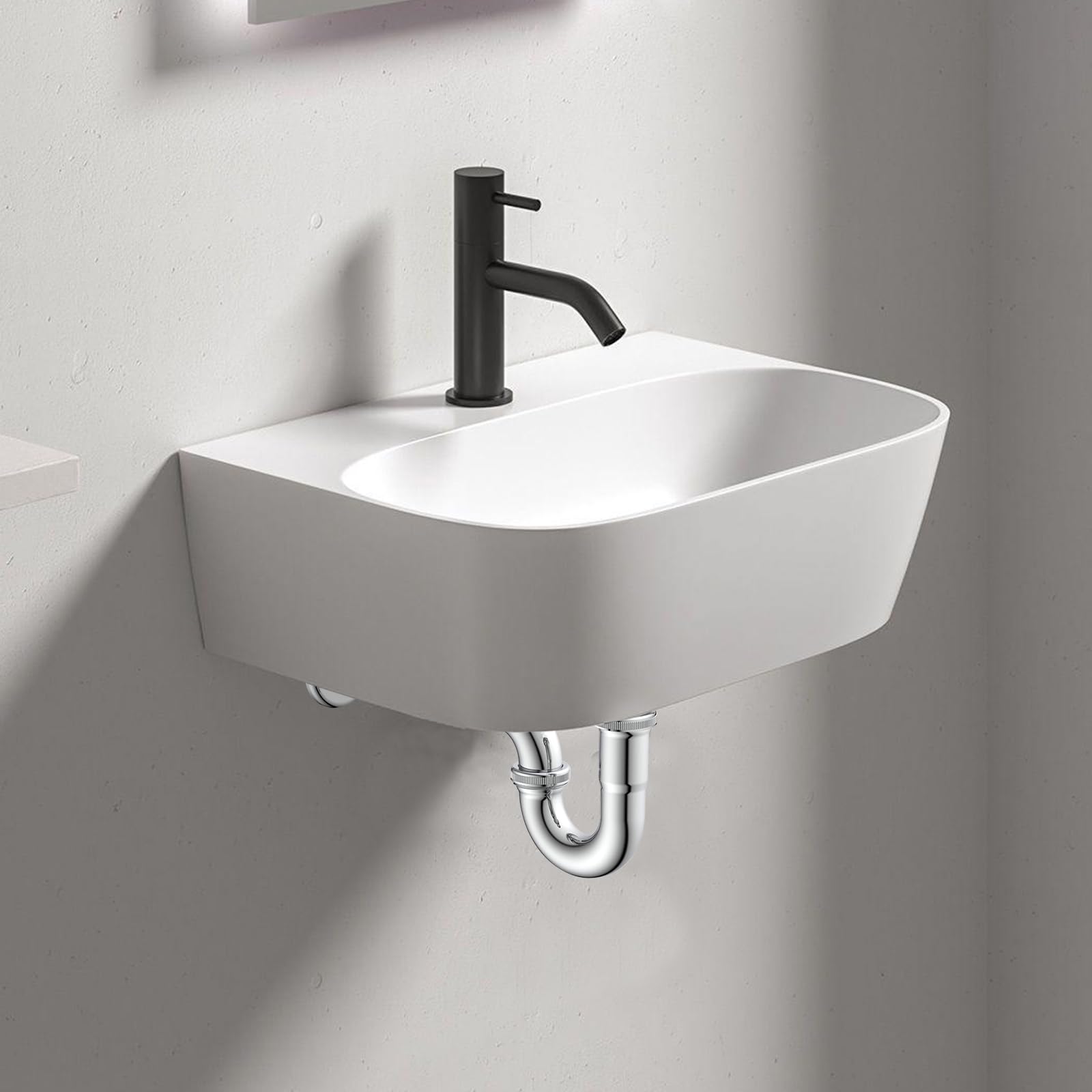 Sifón Compatible para Lavabo, Sifón de Tubería, Sifón Universal de Diseño, para Lavabo y Fregadero de Baño, Sifon Lavabo de Baño 1 1/4 Pulgadas (32mm)