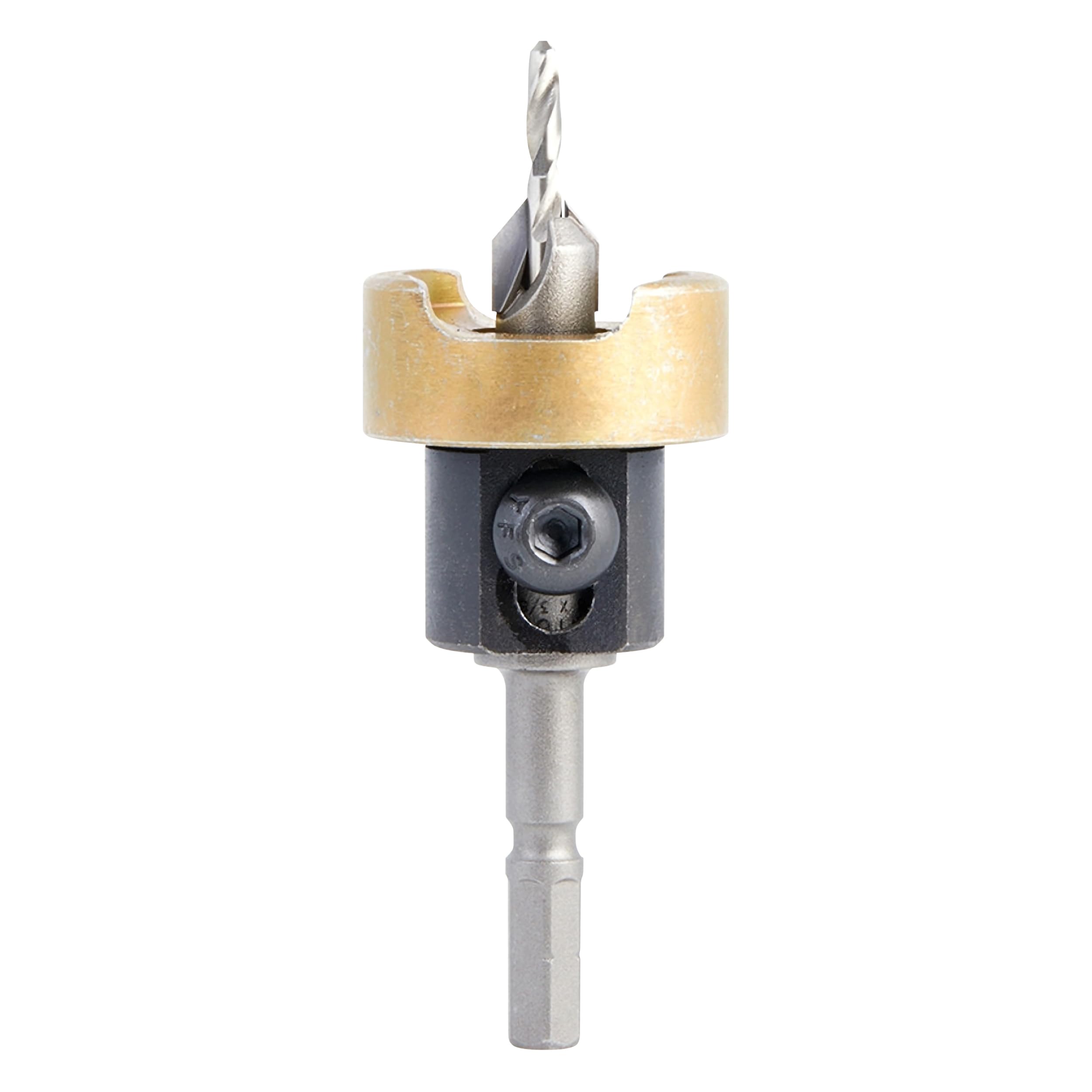 Amana Tool Broca avellanadora con punta de carburo de 82 grados y tope de profundidad ajustable, compatible con Festool CENTROTEC, 55164, 3/8 de diámetro x 1/8 de diámetro