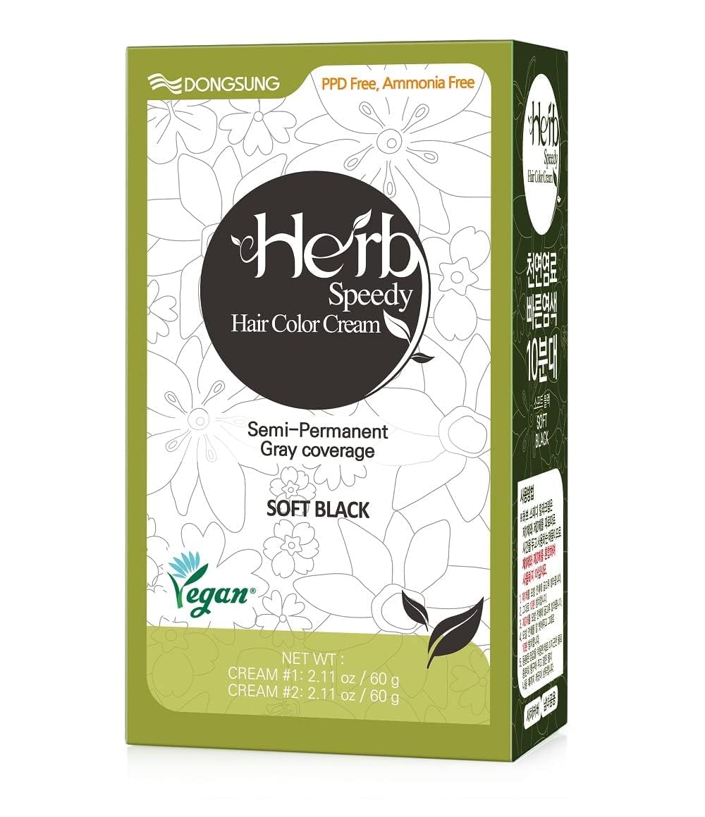 Amazon.com : Dongsung Herb Speedy Color Cream Soft Black – Korean