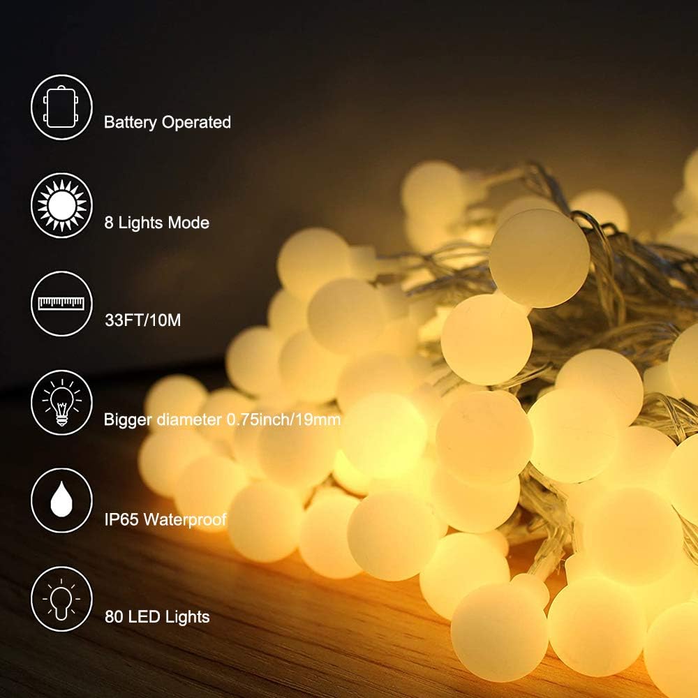 Yo Telim Globe Fairy String Lights Ba...