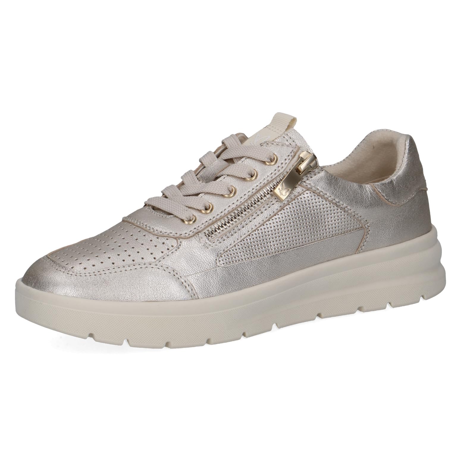 CAPRICE Women's Leather Oxford, Metallic (Platin Metal.), 6.5 UK