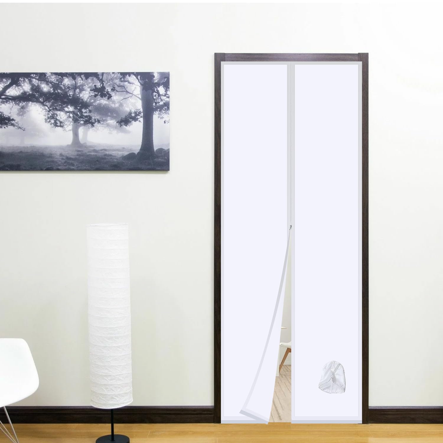 Joint de Porte, Joint de Porte de Climatisation Portable, avec Rallonge de Tuyau Cousue, Joint Climatisation avec Fermeture Éclair (90×210cm)
