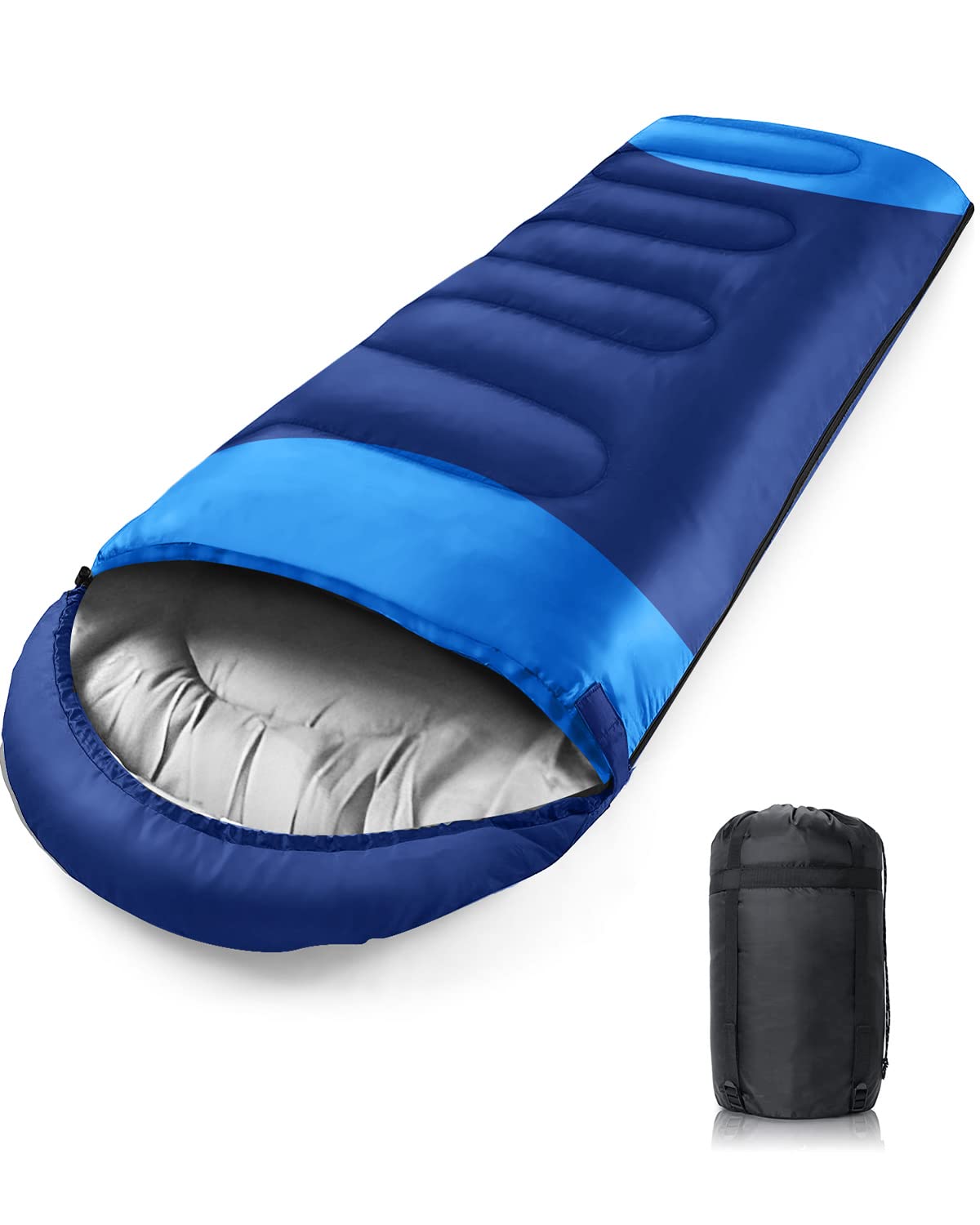 Sac de couchage pour camping – Ultraléger 4 saisons pour une seule personne, chaud et léger, sac de couchage pour camping, léger, imperméable, intérieur et extérieur pour enfants, adolescents,