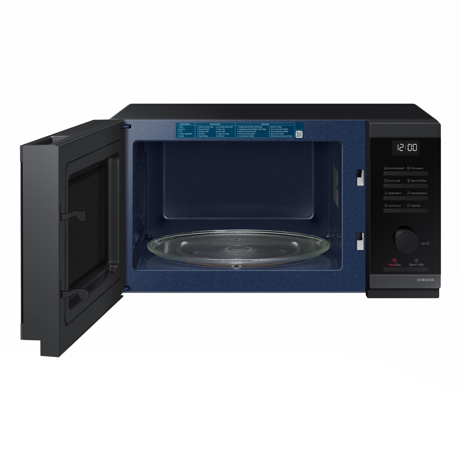 Samsung Forno a Microonde Cottura Essenziale MS23DG4504AGE1, Home Dessert, Quick Defrost, 23 L, LxAxP: 48,9 x 33,8 x 27,5