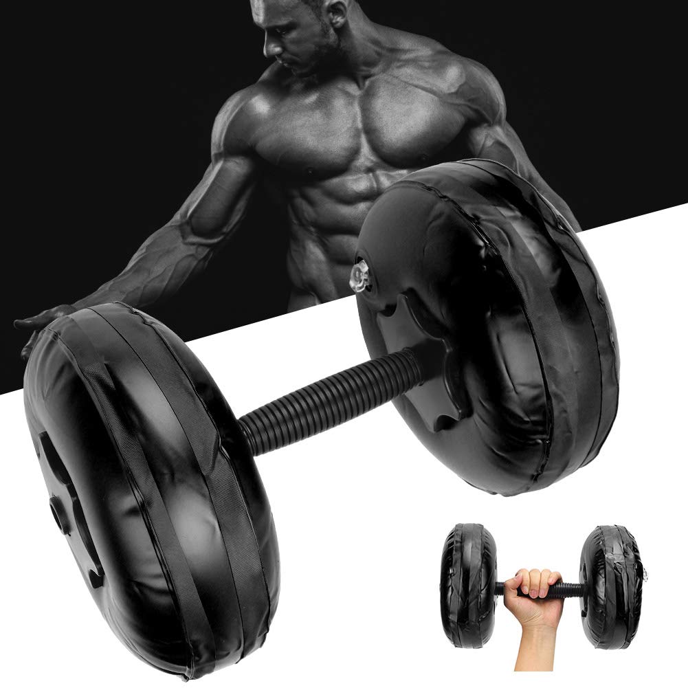 Manubrio riempito d’acqua per donne, manubrio fitness portatile regolabile, attrezzo da palestra domestica con impugnatura ad antiscivolo in materiale PPC, ideale per