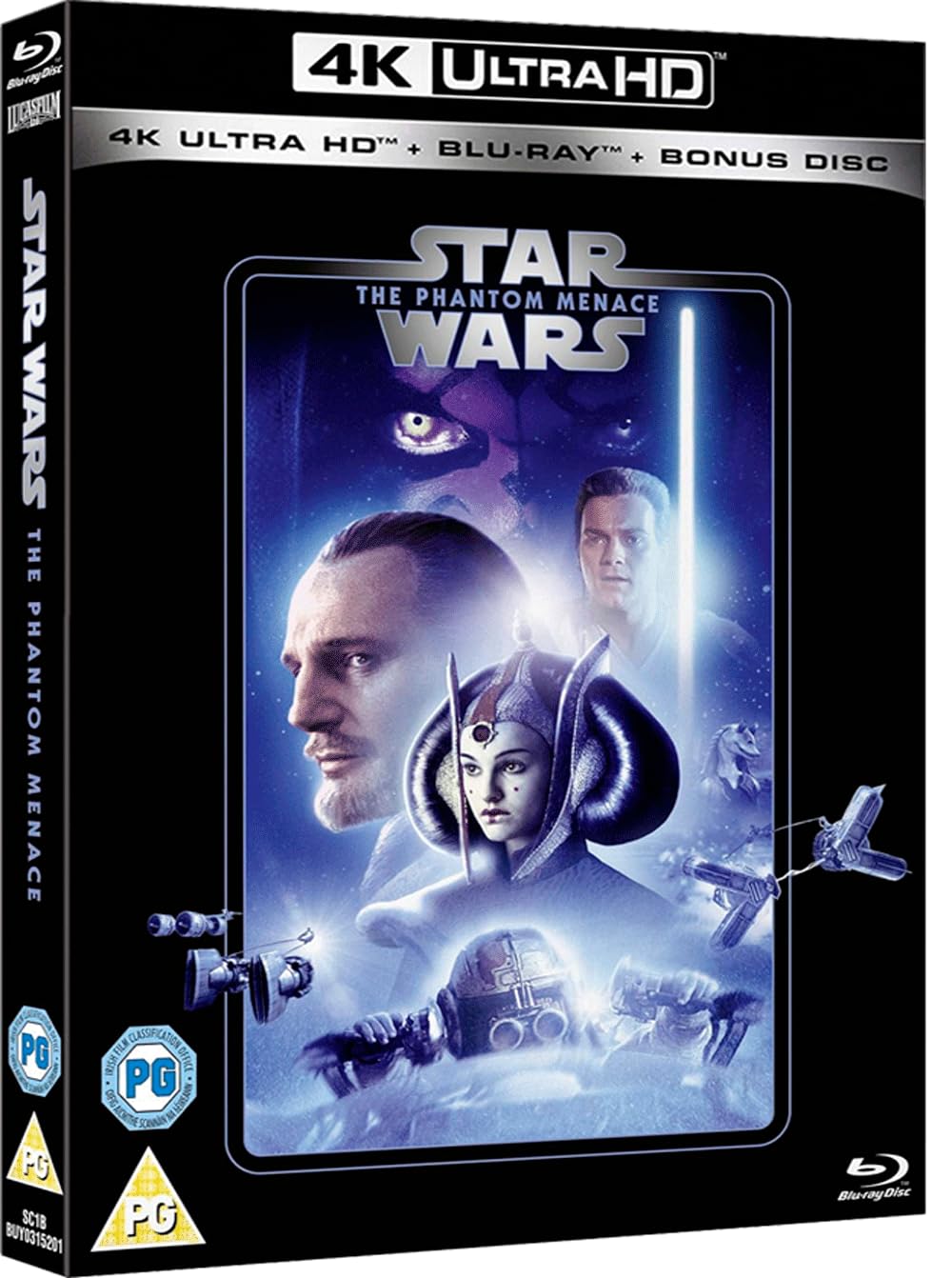 Star Wars Prequel Trilogy: Episode I - The Phantom Menace / Episode II - Attack of the Clones / Episode III - Revenge of the Sith [9-Disc Set] [4K UHD + Blu-ray] [Region Free]