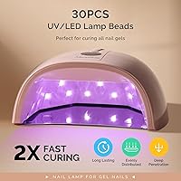 Vista 6 de MelodySusie P-Plus30GT - Lámpara de uñas profesional inalámbrica con base de metal, secador de uñas con sensor inteligente para salón y bricolaje