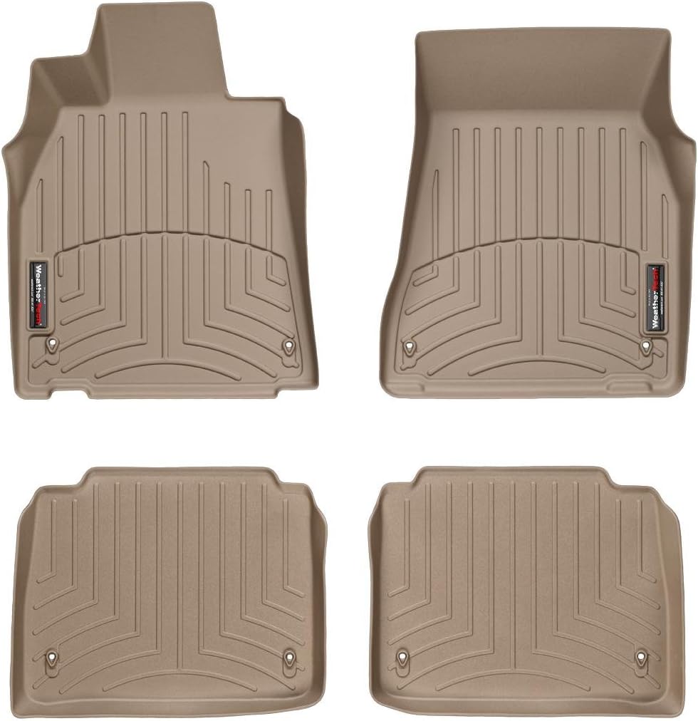 WeatherTech Custom Fit FloorLiners for Lexus LS - 1st & 2nd Row (46207-1-2), Grey