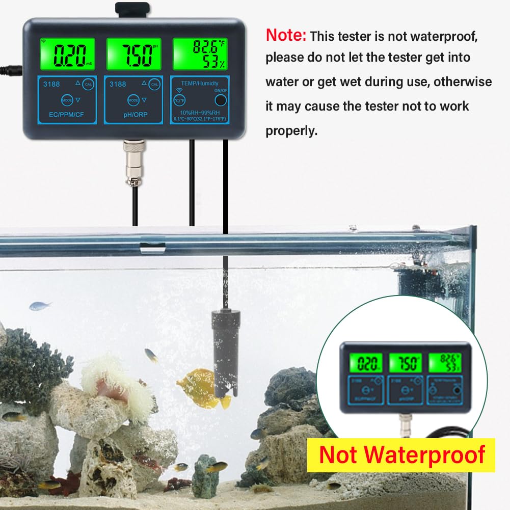 7-in-1 Pool Wasser Tester WiFi pH Messgerät mit App Steuerung