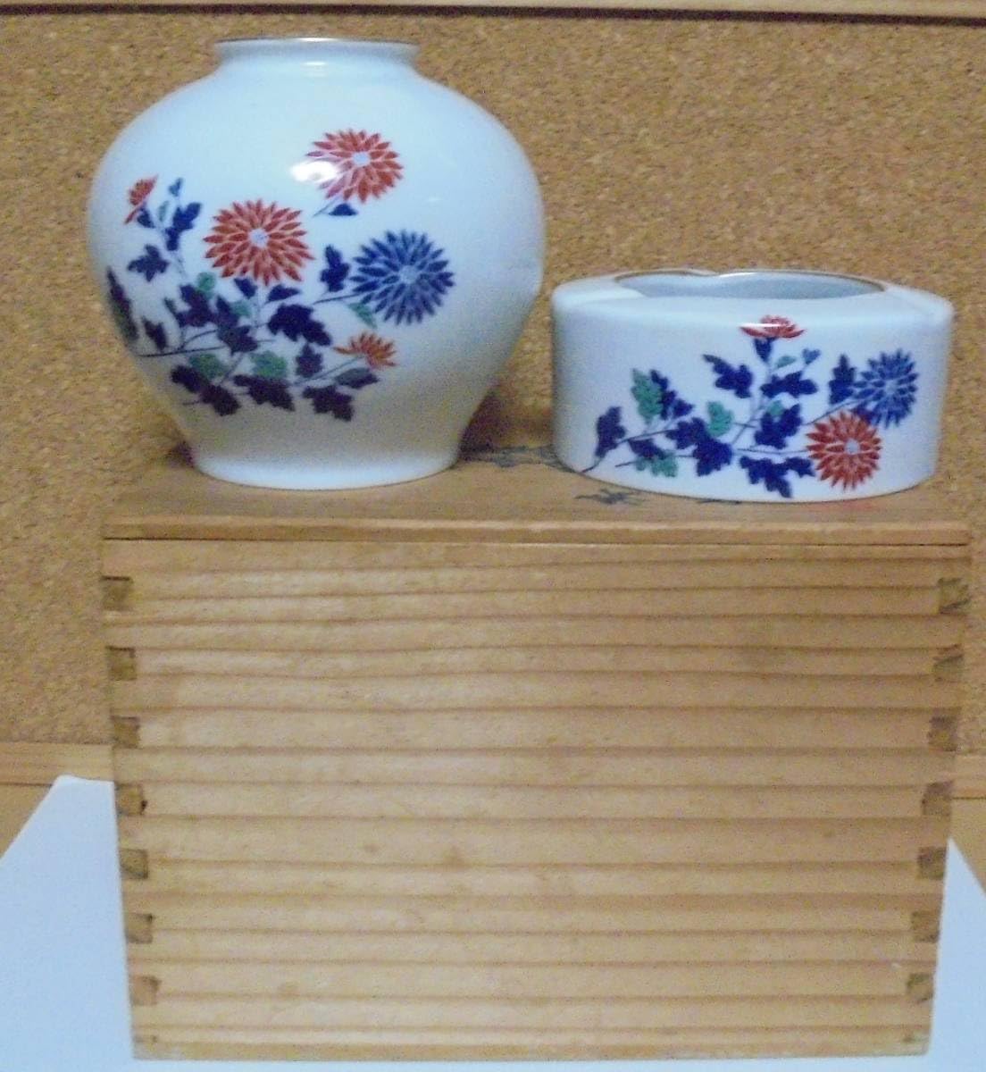 お値下げ！ 有田焼 応接板 瑞宝桐 花瓶 灰皿