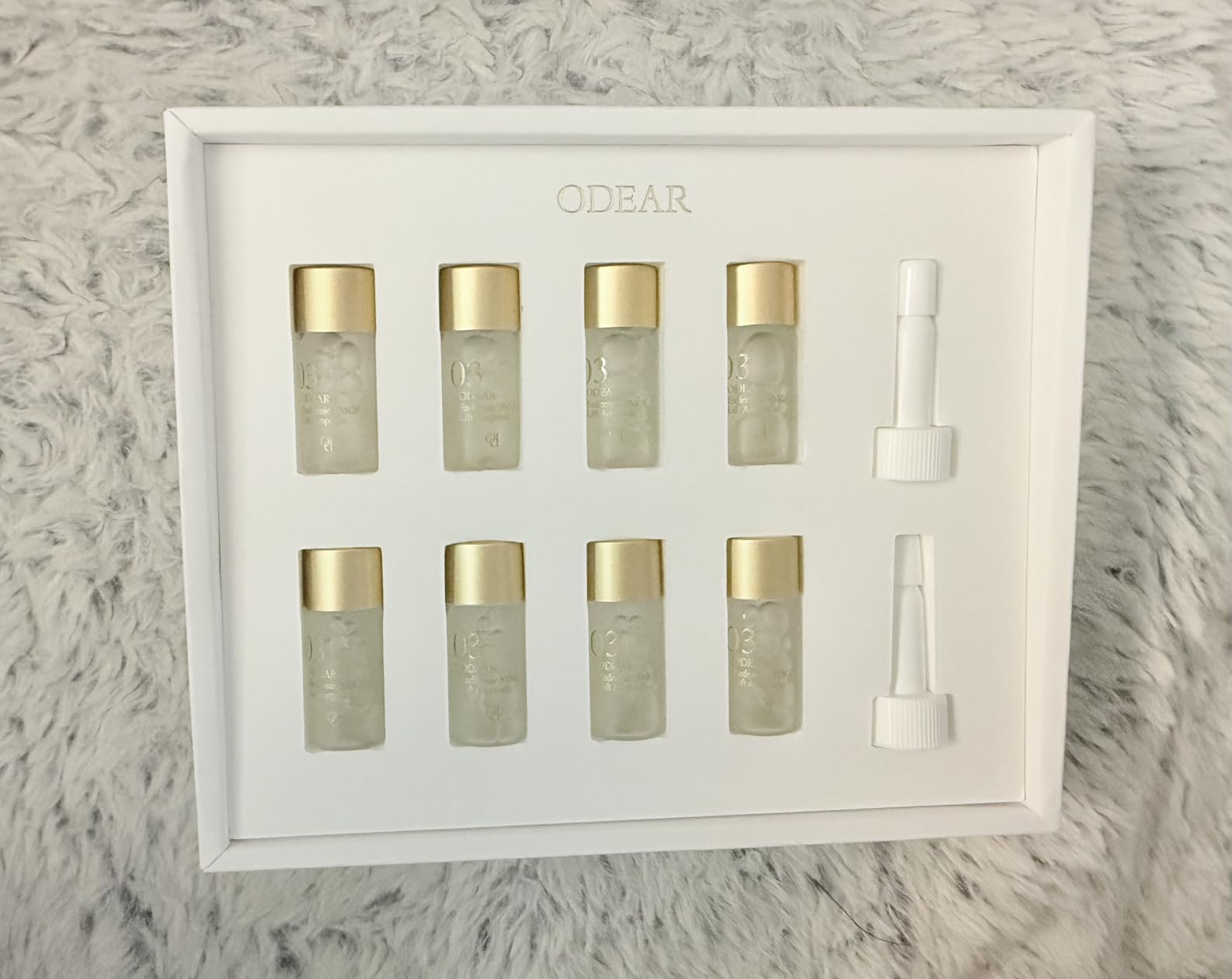 ODEAR Endermic EGF Lift Ampoule – Concentrated EGF & Peptide Facial Ampoule for Firming, Lifted Look & Smooth Skin Texture (2.6ml x 8 vials)