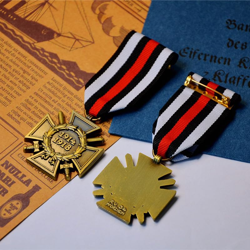 FOTN Replica German World War I Prussian Honorary Hindenburg Cross Medal, Historical Commemorative Medal, Emblem, Black3
