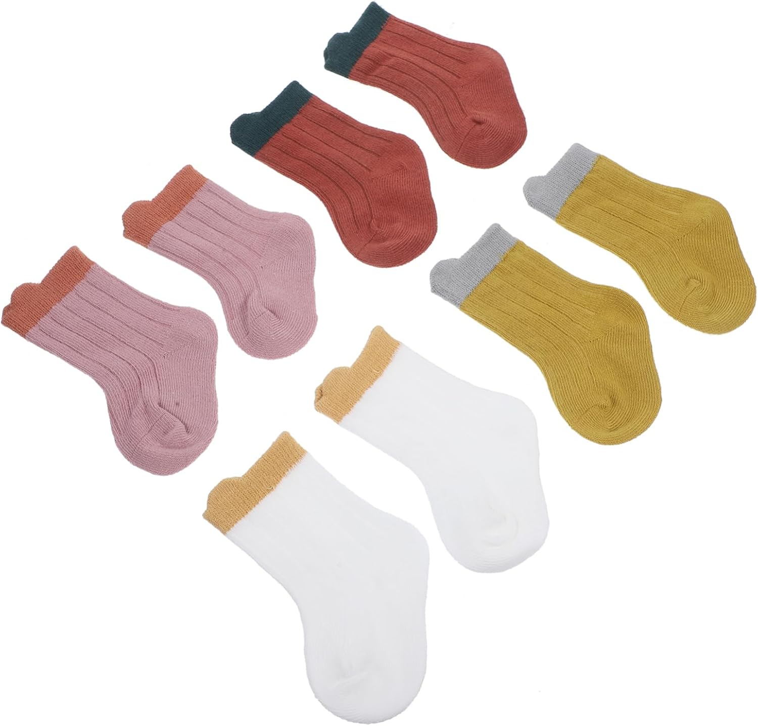 4pairs Boys Girls Boy Girl Socks Cotton Seamless Newborn Ankle Socks Short