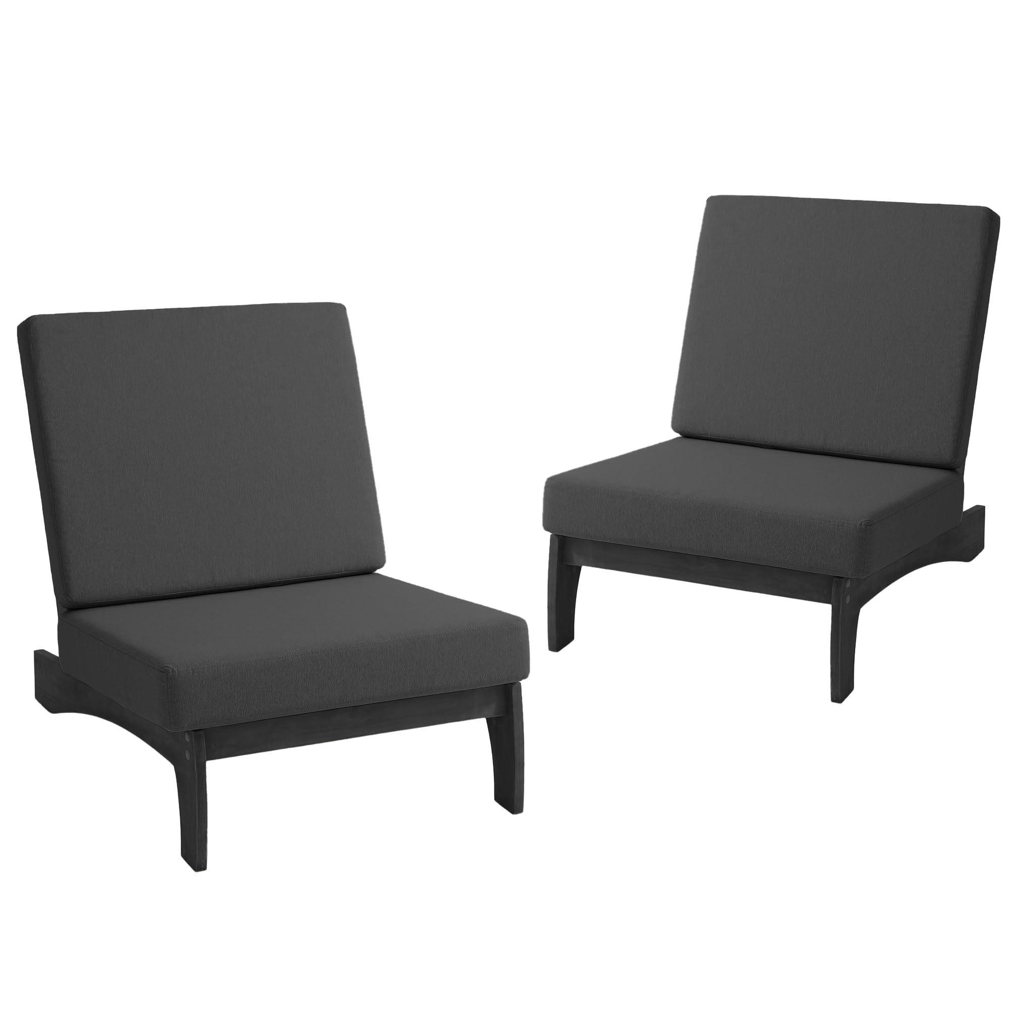 Pia Ricoo Patio Chairs Set of 2, Teak Wood Patio Outdoor Furniture Set