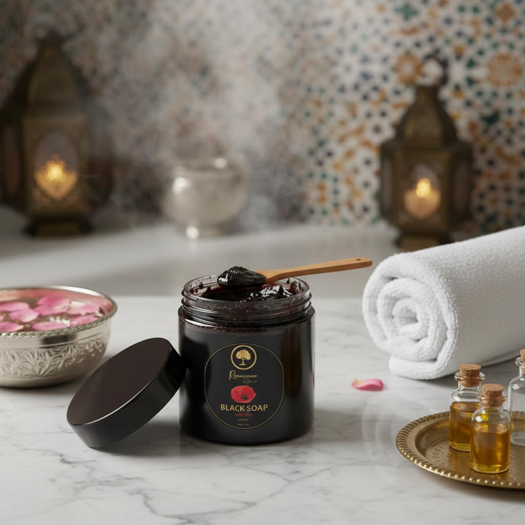 Amazon.com : Renaissance de Beaute Moroccan Hammam Black Soap