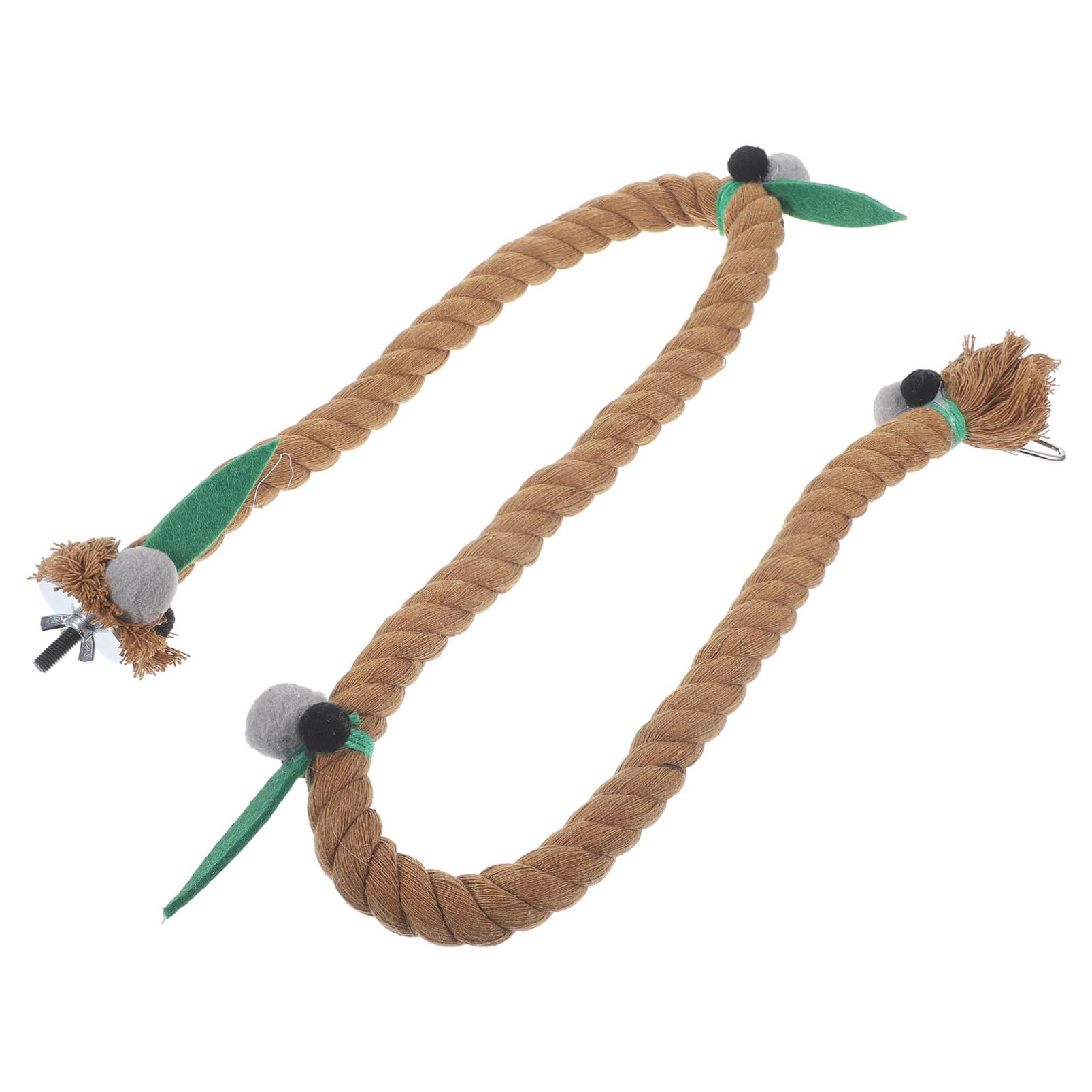 YARNOW 5 Uds Jaula para Pájaros Juguetes De Cuerda Percha para Pájaros Soporte para Jaula De Pájaros Cuerda para Columpio para Loros Juguete De Cuerda para Loros Juguete para Loros