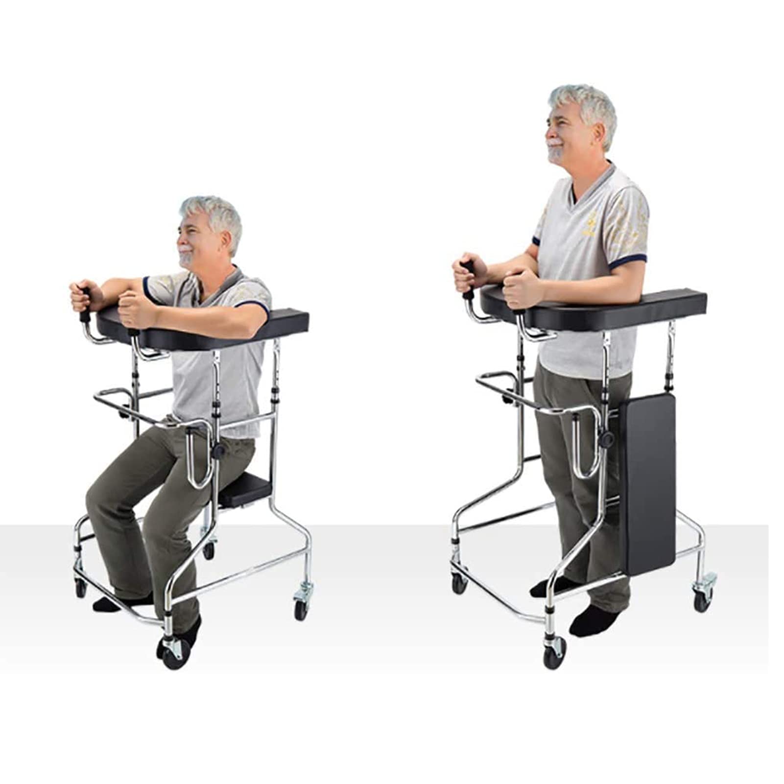 Andador vertical for personas mayores, plegable y de pie