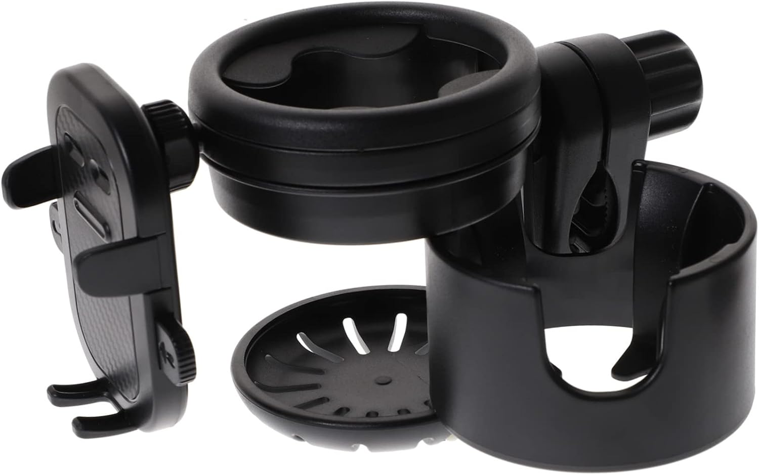 DECHOUS Stroller Cup Holder Phone Holder Clip Design for Wheelchairs and Strollers Securely Holds Bottles and Cups for Parents The Go