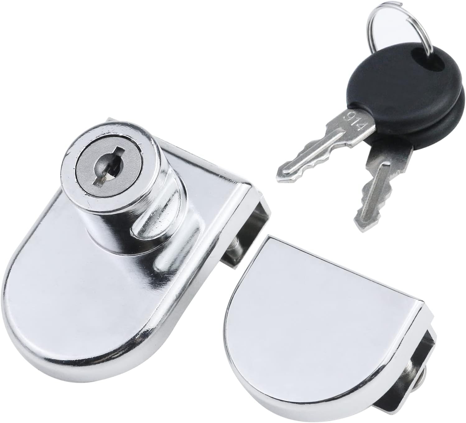 Savagrow Glass Door Lock Double Door Lock with 2 Keys for 58mm