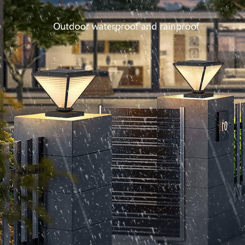 E27 Waterproof Outdoor Light Fixture Wooden Poles Patio Fence Post Cap Vintage Aluminum Floor Lamp Fixture with Pier Bracket for Patio, Garden,