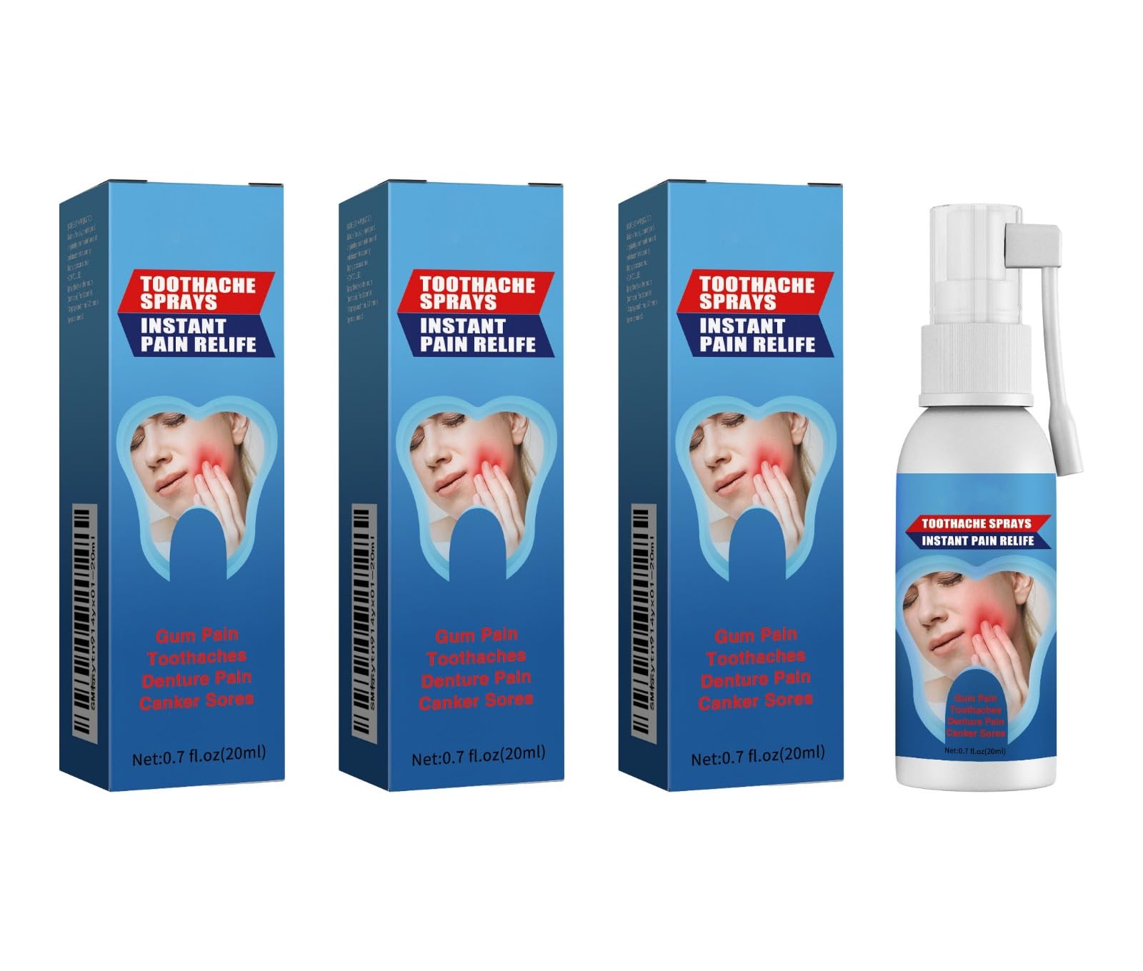 Spray Dental de Alivio Rápido, Tratamiento de los Dientes, Alivio del Dolor de Muela, Dolor Muscular