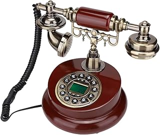Old Fashioned Retro Telephone, MS-6100B European Retro Style Push Button Telephone Dial Desk Phone Home Decor Classical