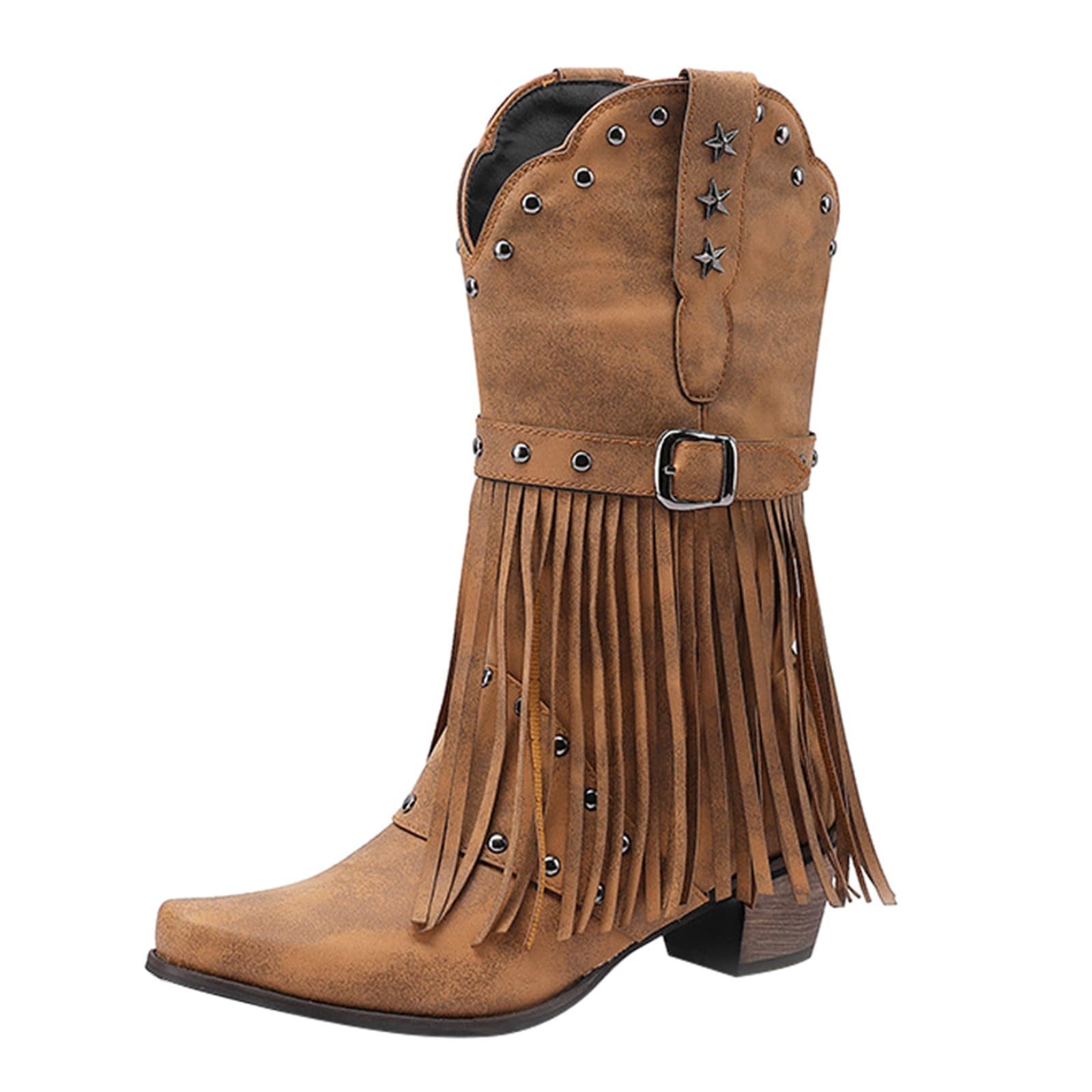 Stivali da Pioggia Donna Moda Lunghi con Cerniera Laterale E Lacci con Motivo Stampato Giardino Impermeabili Stivali Western Generisch Stivaletti da in Pelle Antiscivolo Invernali Scarpe da