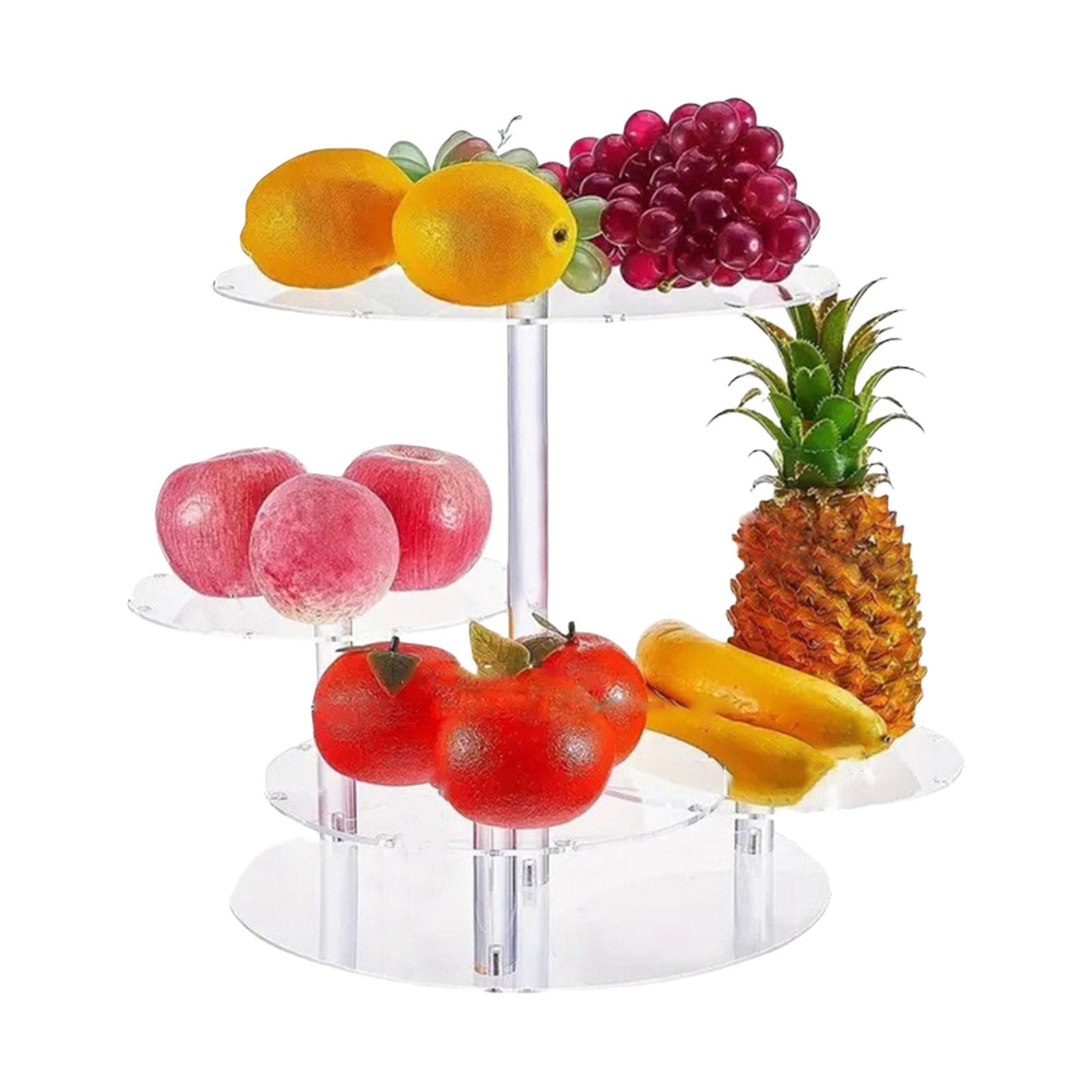 Soporte para cupcakes de 4 capas con iluminación LED, acrílico, para bodas, cumpleaños, baby shower, festivales, recepciones, fiestas graduadas, postres
