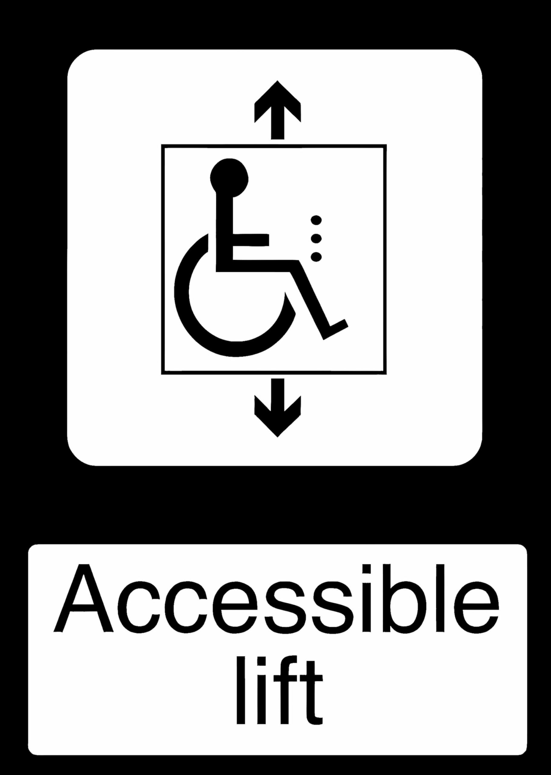 Accessible Lift Tin Sign Wall Art Decor 8x12 Inch