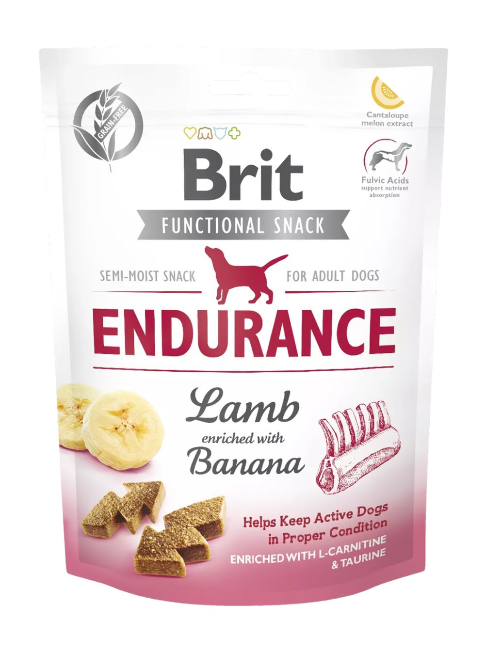 Brit Care Functional Snack, Fiziksel Sağlığı Desteklemek İçin, Tahılsız, Kuzu Etli Ve Muzlu, Fonksiyonel Yetişkin Köpek Ödülü, 150 g