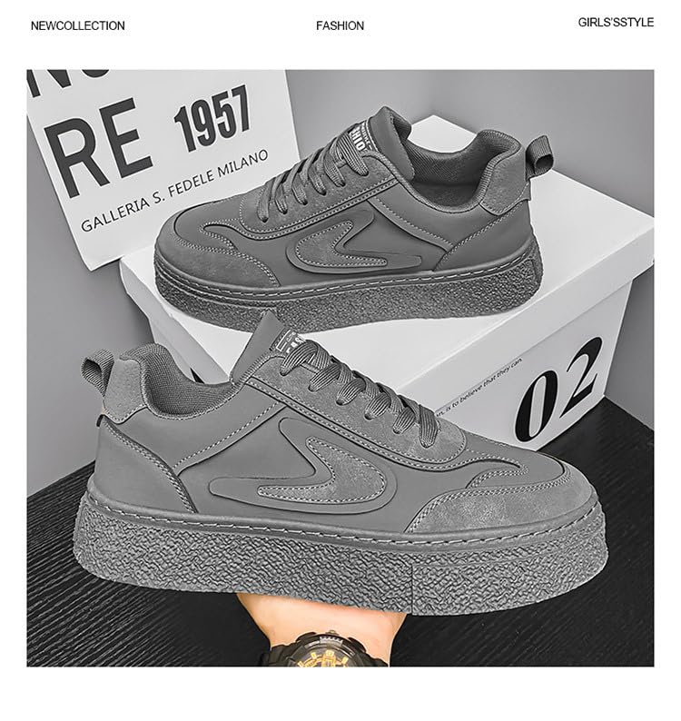 Men's Thick-Soled Casual Sports Low-top Canvas Shoes2