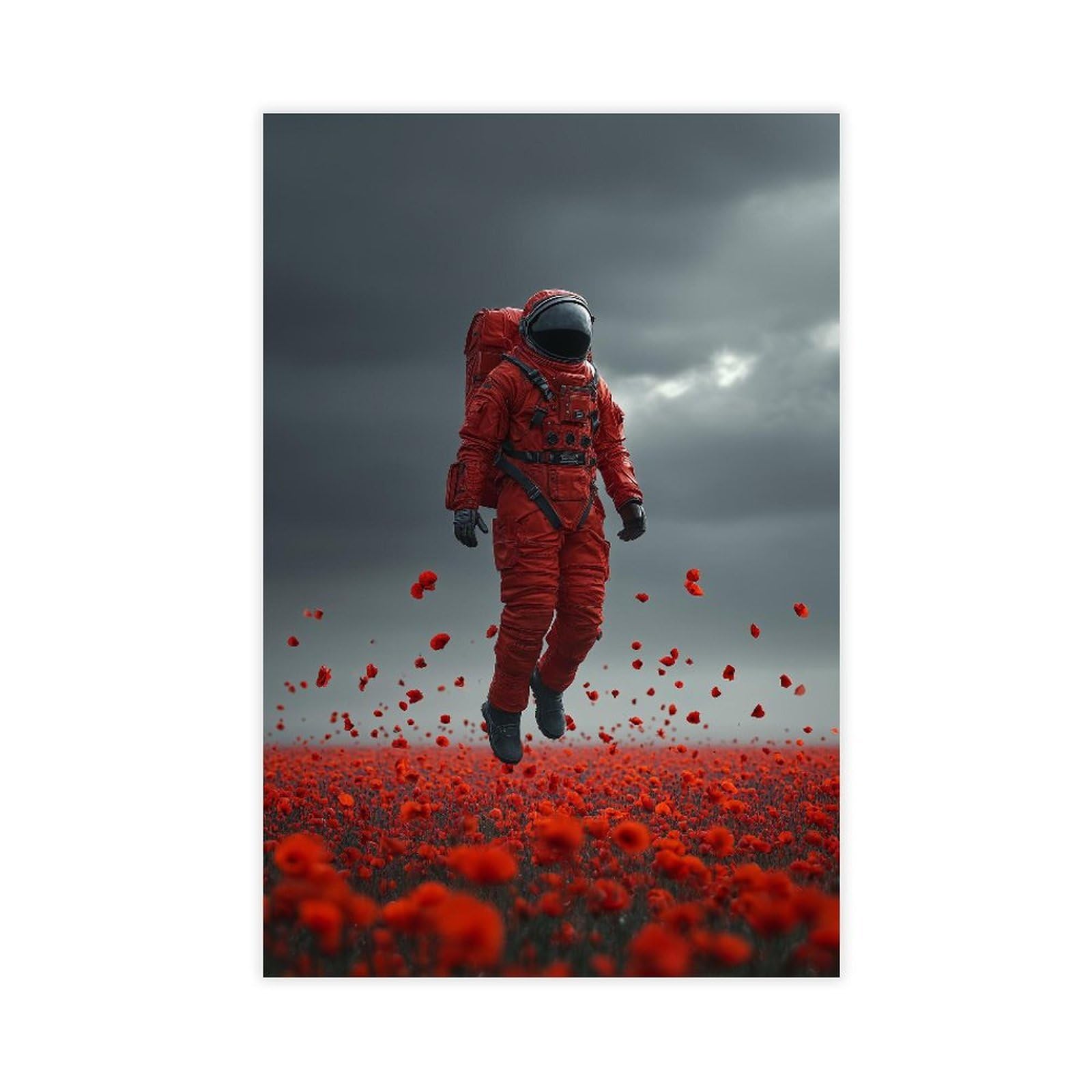 Ywtjax Unframe-Style Astronaut Poster Canvas Poster For Dorm Room Decor Gift