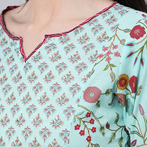 Image of anubhutee Women's Cotton Blend Kurta Trouser with Dupatta Set