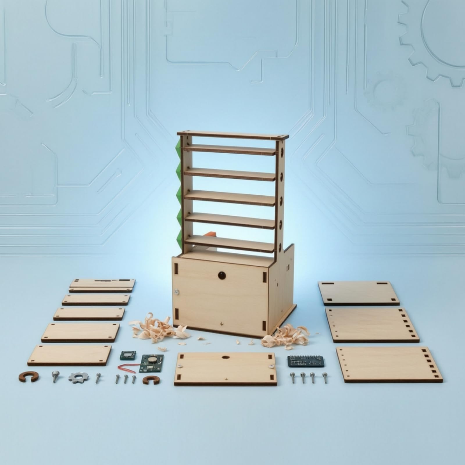 Persiana in Miniatura con Meccanismo a Collegamento Funzionante con Kit Completo di Cablaggio E Attrezzi per Assemblaggio Manuale Che Il
