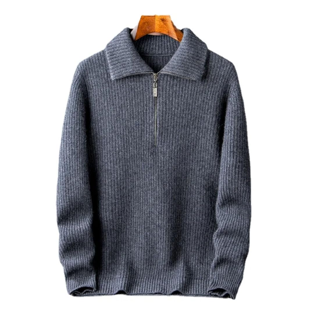 Vogrtcc Maglione di Cashmere da Uomo Maglieria Addensata Maglioni A Maniche Lunghe Autunno Inverno